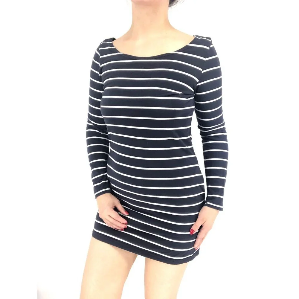 MINKPINK Striped Long Sleeve Dress